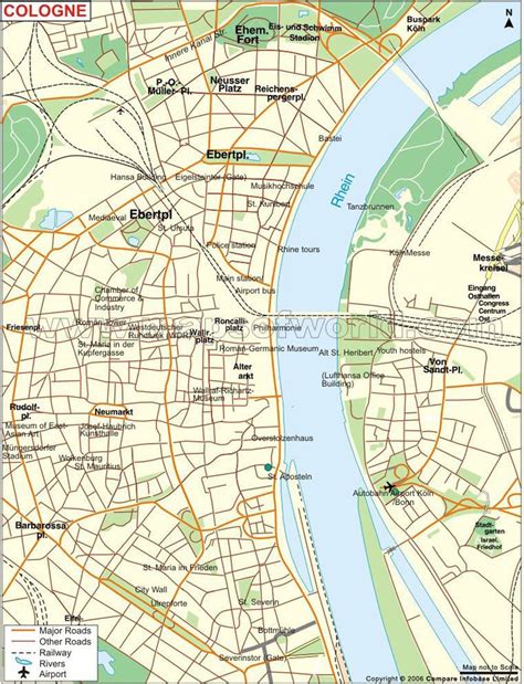 Cologne Germany Map Cologne Map Germany Map Map Tourist Map