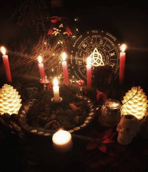 my yule altar 🌙 blessed be yule yuletide yule2018 wintersolstice solstice