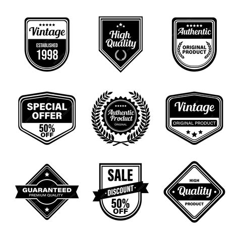 Premium Vector Vintage Badge Collection Vector Set