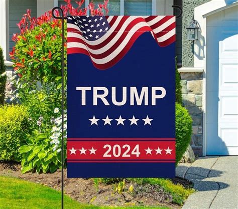 donald trump 2024 garden flags take american back double etsy