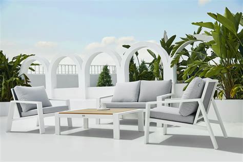 Feel Furniture Loungeset Santorini Wit Feel Furniture