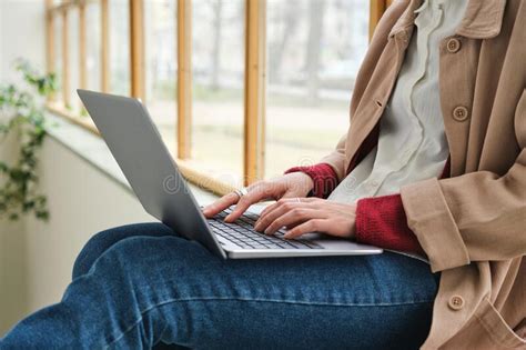 Woman Typing On Computer Stock Image Image Of Internet 220265975