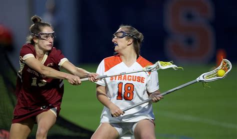 Syracuse Women S Lacrosse Sees Perfect Season End After Late Boston College Comeback