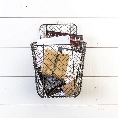 Wire Mail Wall Basket Magnolia Chip And Joanna Gaines Magnolia Market