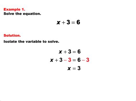 Math Example Solving Equations One Variable Equations Example 1
