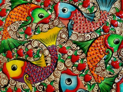 Free Images Pattern Color Ceramic Colorful Fish Design Animals