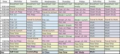 Schedule Weekly Example Works Study Student App