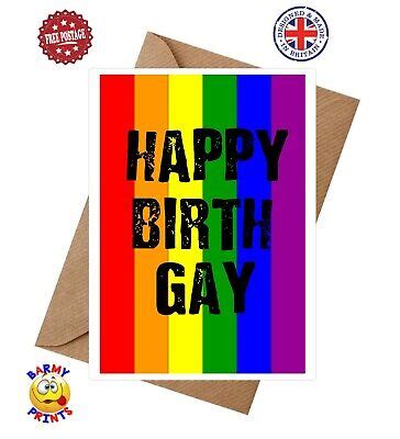 Bc Happy Birth Gay Funny Rude Gay Lesbian Bi Lgbt Rude Birthday Card