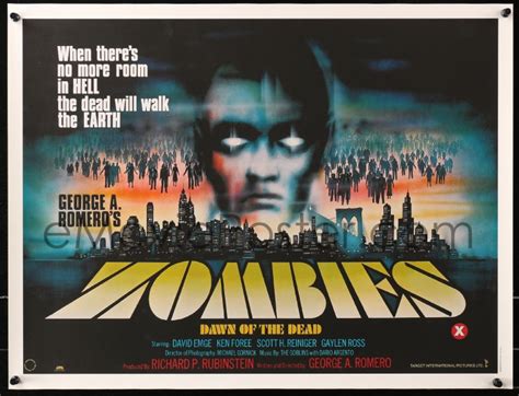 6f0145 Dawn Of The Dead 19x24 Repro Poster 2000s Romero No More Room In Hell