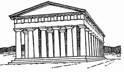 Greek Ancient Clipart Temple Greece Clip Building