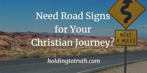 Does Your Christian Journey Need Road Signs