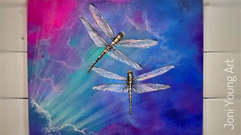 How To Paint Dragonflies Dragonfly Painting Canvas Painting Diy