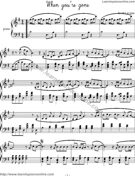 Avril lavigne the best damn thing when you're gone. Avril Lavigne - When You're Gone Piano Sheet Music | Piano ...
