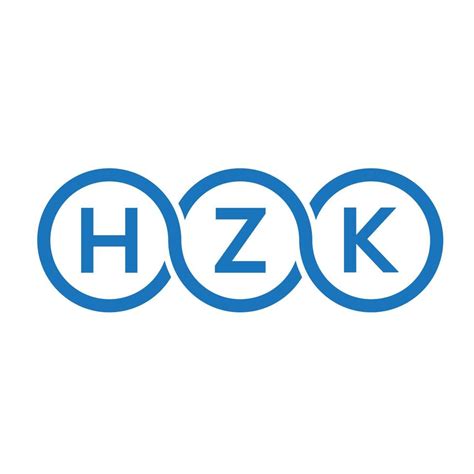 Diseño De Logotipo De Letra Hzk Sobre Fondo Blanco Concepto De