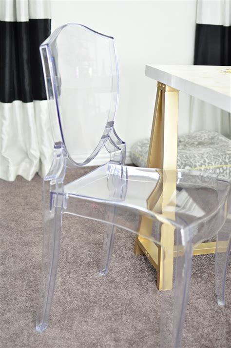 360 degree swivel wheel and chair can be more flexible in working station. Black, White & Gold Home Office Reveal | Monica Wants It