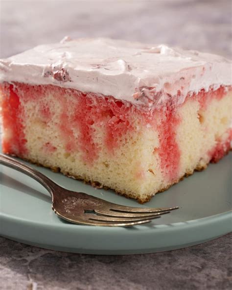 Strawberry Jello Poke Cake Recipe Easy Summer Dessert The Kitchn