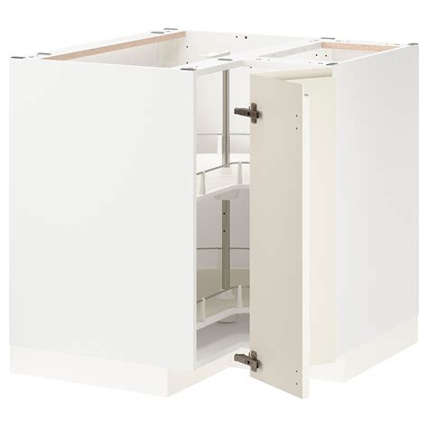 Metod Corner Base Cabinet With Carousel Whitevoxtorp High Gloss