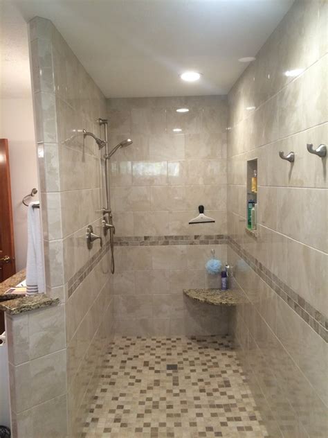 Size matters with doorless showers. Luxurious Walk-in Shower with No Door - Transitional ...