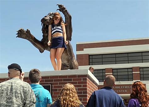 University Of Arkansas Fort Smith Cheerleader Emily Elkins Tries To