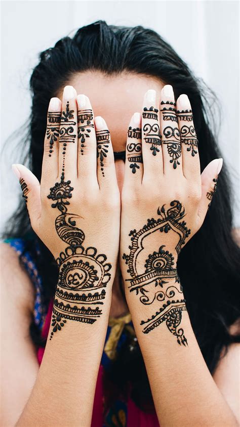 Hd Wallpaper Woman Covering Her Face With Her Two Hands Woman Showing Mehndi Tattoo