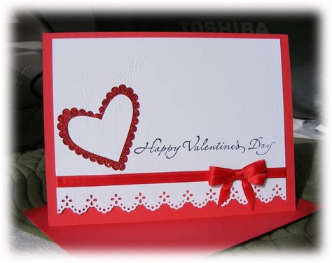 Elegant Handmade Valentine's Day Greeting Card with