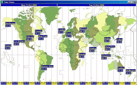 World Clock Displays Times In Various Cities Around The World