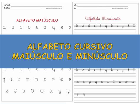 Alfabeto Maiusculo E Minusculo Em Letra Cursiva Para Imprimir Images