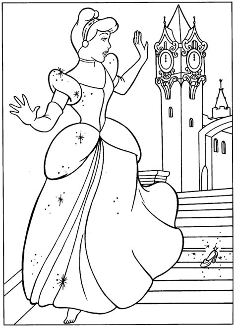 Printable coloring pages of cinderella, prince charming, jaq, gus, mary, the fairy godmother, bruno the dog and lucifer the cat. Princess Cinderella Coloring Pages Ideas