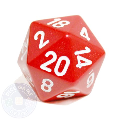 20 Sided Opaque Dice D20 Red Dice Game Depot