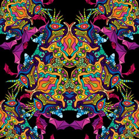 Psychedelic Seamless Vector Eps 10 Patterns Pack 2 Andrei Verner