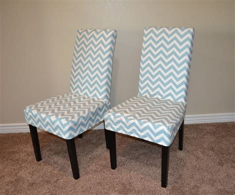 Slipcovers aren't just for couches, either. Ana White | Parson Chair Slip Cover with Chevron Fabric ...