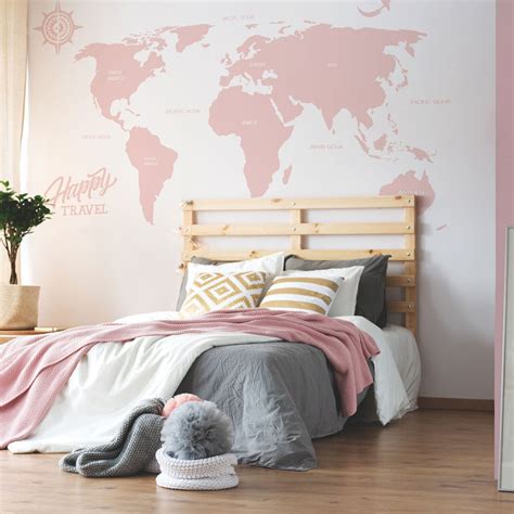 Large World Map Decal Vinyl Wall Stickers Royalwallskins