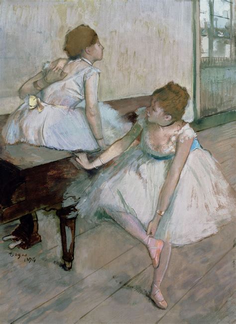 Two Dancers Resting Edgar Degas Come Stampa Darte O Dipinto