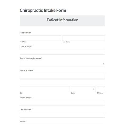 Chiropractic Intake Form Template Automate Intakes Formstack Free Chiropractic Intake