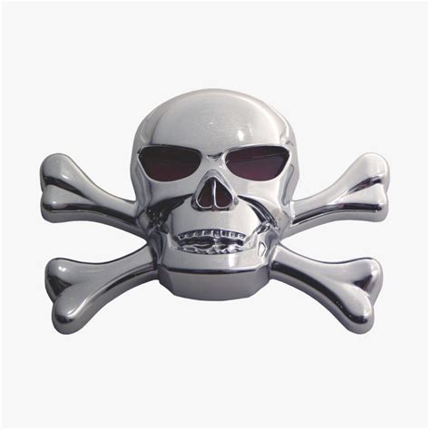 Chrome Skull Emblem — Classic Bildelar