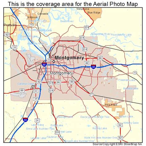 Aerial Photography Map Of Montgomery Al Alabama