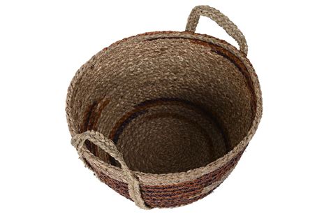 Seagrass Basket Set Of 3 38x38x41 Natural Dekodonia