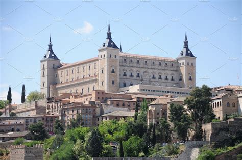 The Alcazar In Toledo Spain Architecture Stock Photos ~ Creative Market