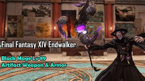 FFXIV Endwalker Black Mage Lv 89 Artifact Armor Weapon YouTube
