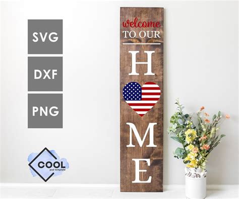 4th of july svg porch sign, patriotic svg, home svg porch sign, Cricut