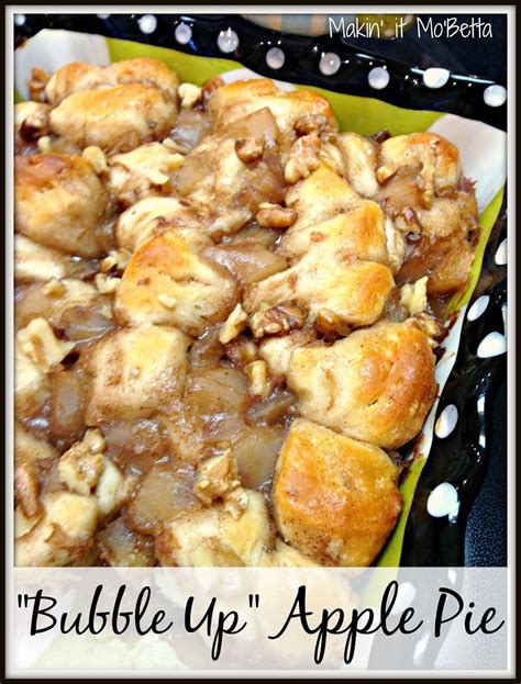 See more ideas about desserts, dessert recipes, food. Bubble Up Apple Pie from Mo' Betta. Made with canned biscuits and apple pie filling. Love this ...