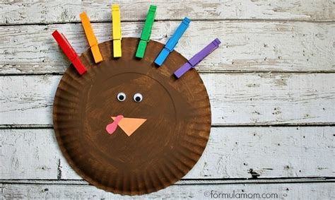Rainbow Paper Plate Turkey Craft
