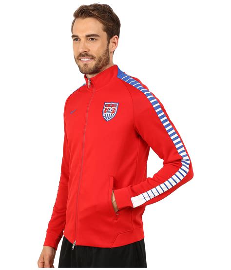 Nike N98 Usa Authentic Track Jacket In Red For Men Lyst