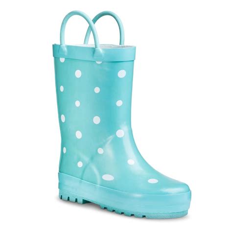 Toddler Girls Novel Dot Rain Boots Mint Target Toddler Rain