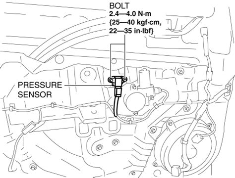 Mazda CX 5 Service Repair Manual Pressure Sensor Removal