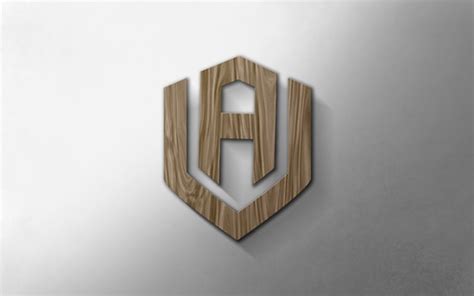 Premium Psd 3d Wood Logo Mockup