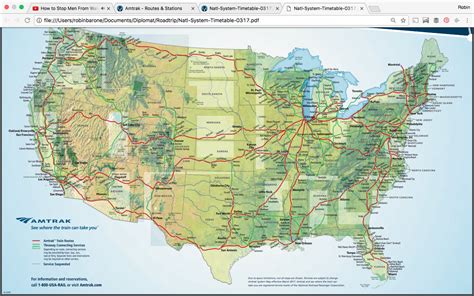 Amtraks Map Of The Usa Train Route Amtrak Route