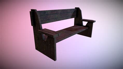 bench 3d model by 1610europa [5863fc5] sketchfab