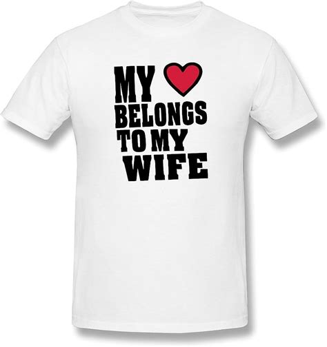 Amazon Custom Heart Belongs Wife Causal Men T Shirt White Clothing Shoes Jewelry