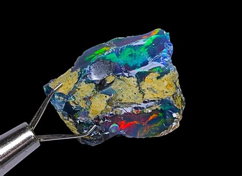 Ethiopian Black Opal Rough Stone Black Opal Raw Gemstone For Etsy Uk